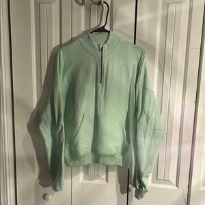 Gymshark Mint Green Quarter-Zip Sweatshirt